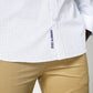 KENNETH COLE - חולצה מכופתרת כותנה בצבע לבן בעיטורים - MASHBIR//365 - 5