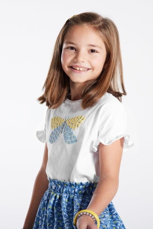 OKAIDI - חולצה טריקו בצבע לבן לילדות - MASHBIR//365