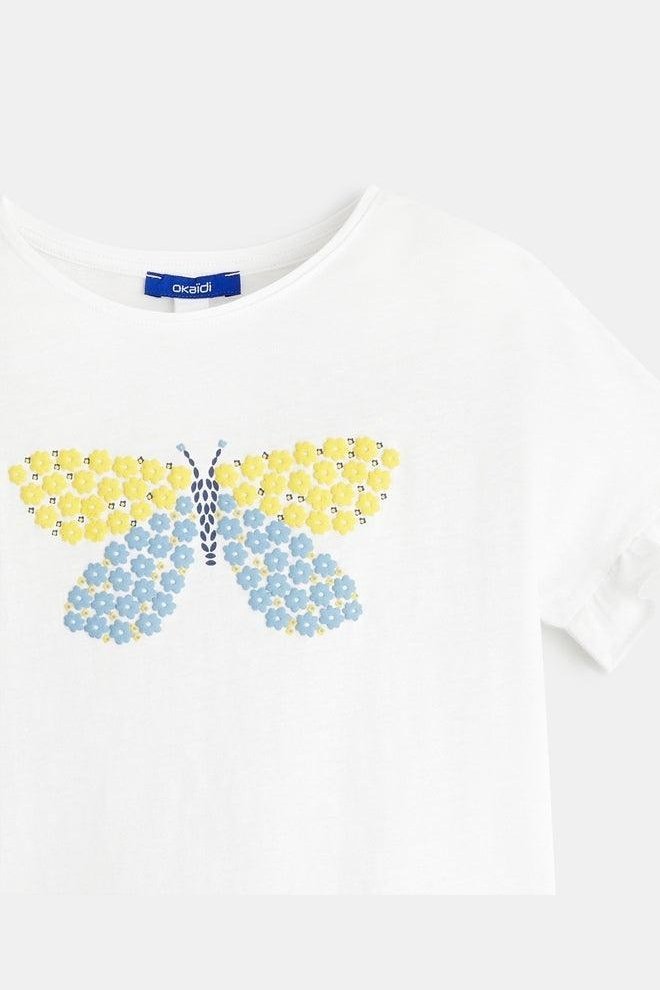 OKAIDI - חולצה טריקו בצבע לבן לילדות - MASHBIR//365