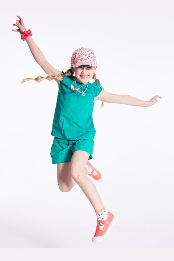 OKAIDI - חולצה רקומה בצבע ירוק לילדות - MASHBIR//365