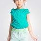 OKAIDI - חולצה רקומה בצבע ירוק לילדות - MASHBIR//365 - 1
