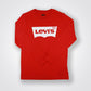 LEVI'S - חולצה שרוול ארוך LEVI'S אדום בהדפס לוגו לבן לנערים - MASHBIR//365 - 1