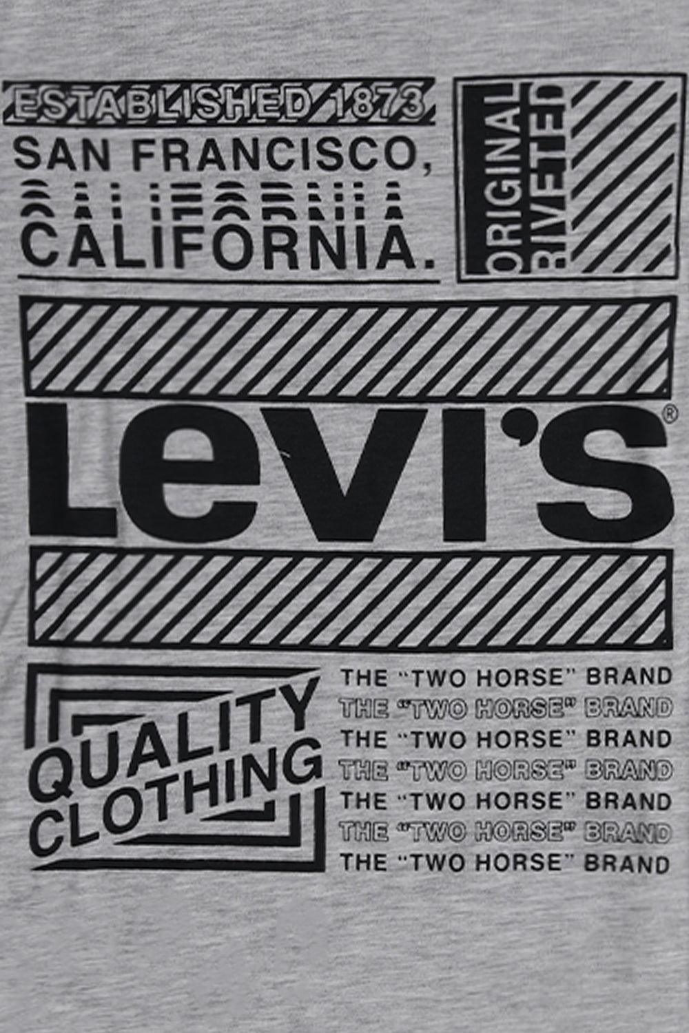 LEVI'S - חולצה שרוול ארוך LEVI'S אפור בהדפס גרפי לנערים - MASHBIR//365