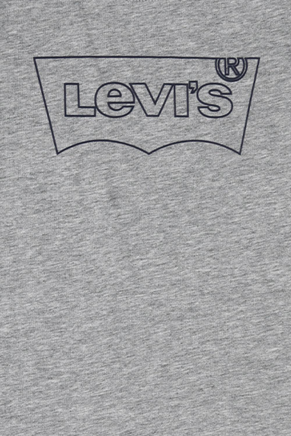 LEVI'S - חולצה שרוול ארוך LEVI'S אפור בהדפס לוגו כחול לילדים - MASHBIR//365