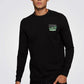 EMPORIO VALENTINI - חולצה שחורה עם הדפס לוגו ירוק - MASHBIR//365 - 1
