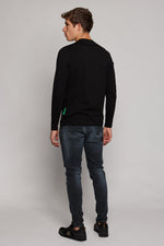 EMPORIO VALENTINI - חולצה שחורה עם הדפס לוגו מוטבע - MASHBIR//365