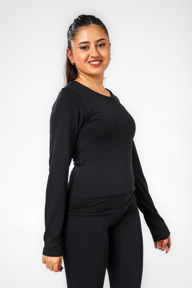 DELTA - חולצה תרמית אנטי בקטריאלית צווארון עגול - SLIM FIT - MASHBIR//365