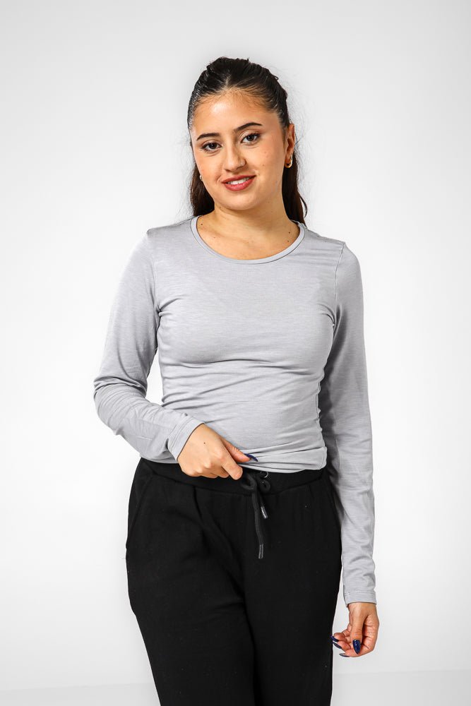 DELTA - חולצה תרמית אנטי בקטריאלית צווארון עגול - SLIM FIT - MASHBIR//365