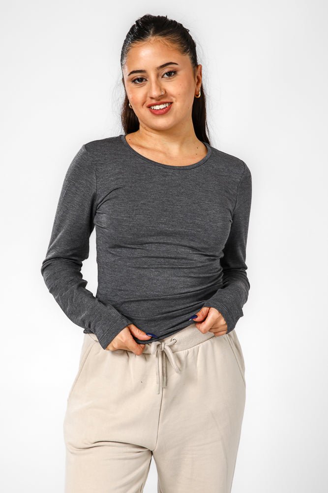 DELTA - חולצה תרמית אנטי בקטריאלית צווארון עגול - SLIM FIT - MASHBIR//365