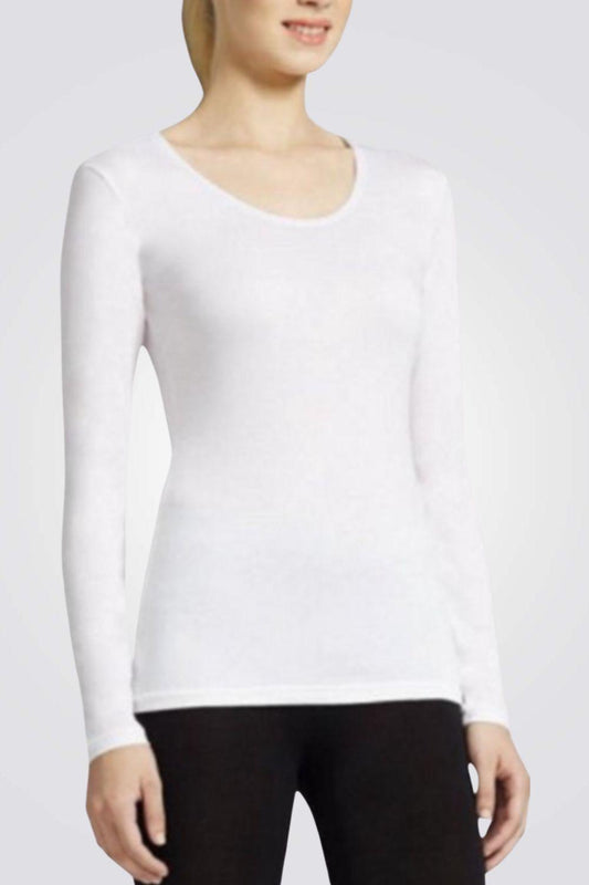 COOL 32 - חולצה תרמית לבנה דרגה 1 לנשים - MASHBIR//365