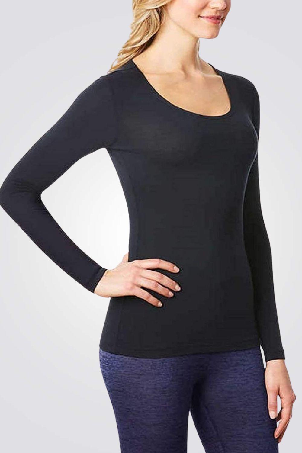 COOL 32 - חולצה תרמית שחורה דרגה 1 לנשים - MASHBIR//365