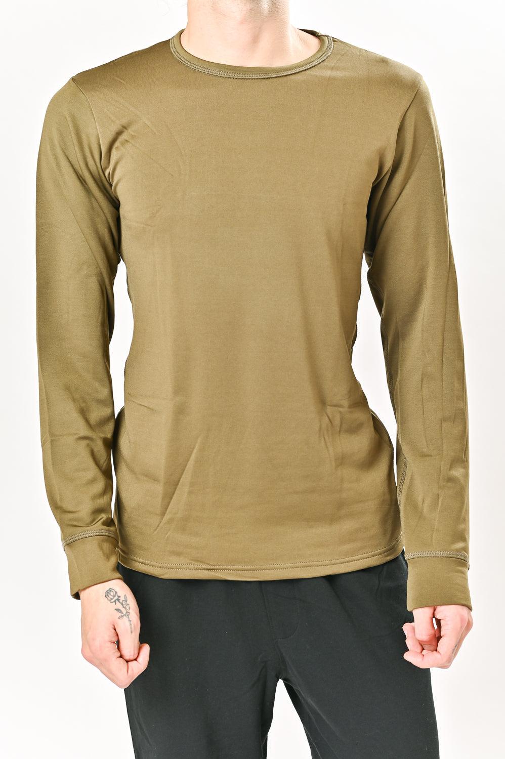 DIADORA - חולצה תרמית צווארון עגול בצבע זית - MASHBIR//365