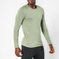 DELTA - חולצה תרמית צווארון עגול - SLIM FIT בצבע ירוק - MASHBIR//365 - 1