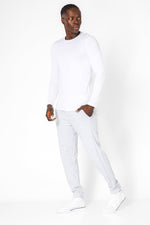 DELTA - חולצה תרמית צווארון עגול - SLIM FIT בצבע לבן - MASHBIR//365