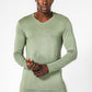 DELTA - חולצה תרמית צווארון וי - SLIM FIT בצבע ירוק - MASHBIR//365 - 5