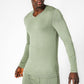 DELTA - חולצה תרמית צווארון וי - SLIM FIT בצבע ירוק - MASHBIR//365 - 3