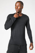 DELTA - חולצה תרמית צווארון וי - SLIM FIT בצבע שחור - MASHBIR//365