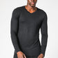 DELTA - חולצה תרמית צווארון וי - SLIM FIT בצבע שחור - MASHBIR//365 - 3