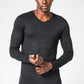 DELTA - חולצה תרמית צווארון וי - SLIM FIT בצבע שחור - MASHBIR//365 - 1