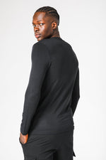 DELTA - חולצה תרמית צווארון וי - SLIM FIT בצבע שחור - MASHBIR//365