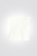 OBAIBI - חולצה צווארון עגול בצבע לבן לתינוקות - MASHBIR//365