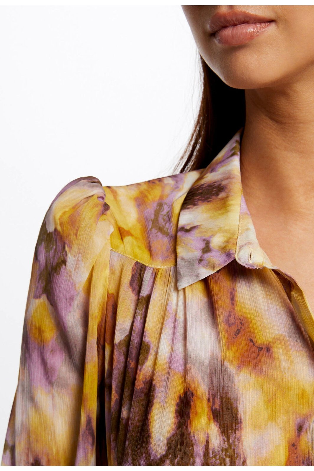 MORGAN - חולצת 3/4 עם הדפס אברקסטי בשילוב צבעים - MASHBIR//365