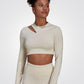 ADIDAS - חולצת אימון שרוול ארוך HYPERGLAM בצבע לבן - MASHBIR//365 - 1