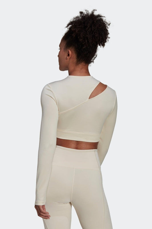 ADIDAS - חולצת אימון שרוול ארוך HYPERGLAM בצבע לבן - MASHBIR//365