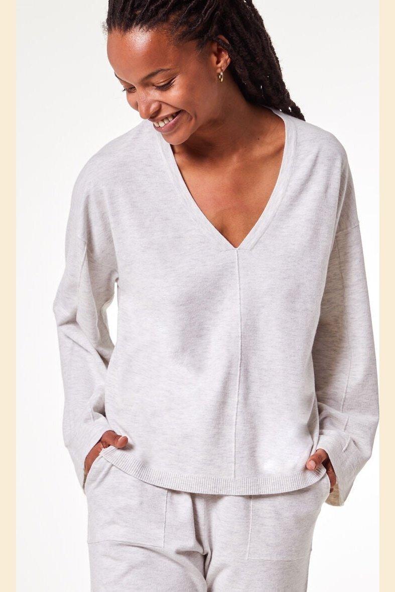 ETAM - חולצת אריג BELISSA אפור בהיר - MASHBIR//365