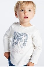 OBAIBI - חולצת אוסלו עם רקע כחול מלבני לתינוקות - MASHBIR//365