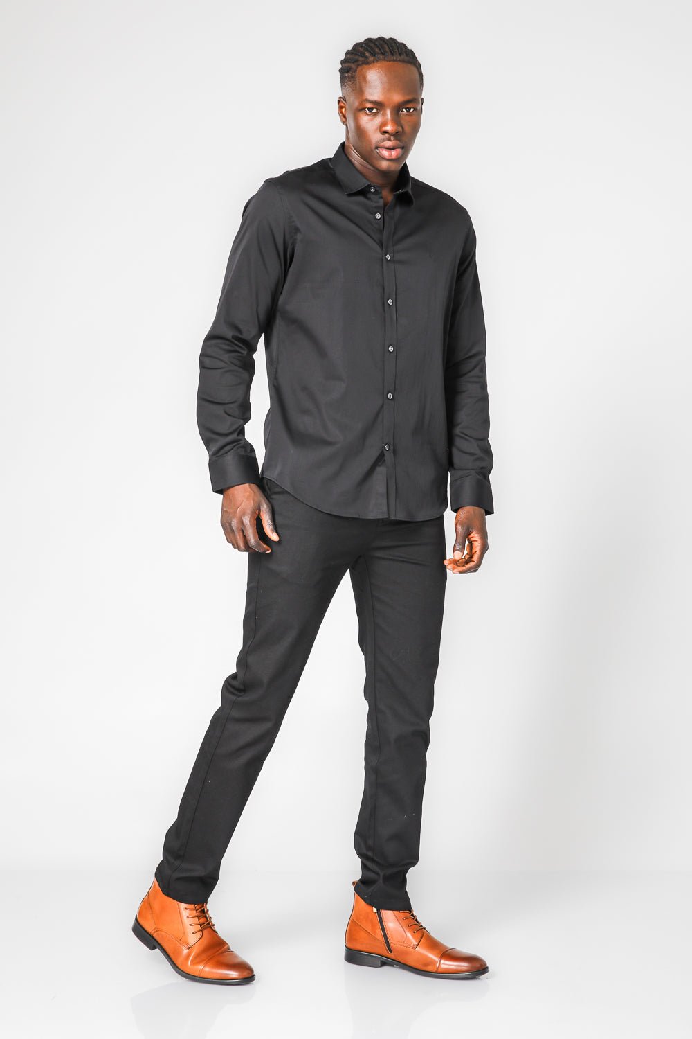 KENNETH COLE - חולצת במבוק לייקרה בגזרת Slim - MASHBIR//365