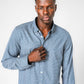 KENNETH COLE - חולצת במבוק לייקרה משובצת - MASHBIR//365 - 3