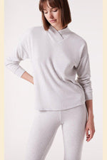 ETAM - חולצת פיג'מה אריג BATIA אפור בהיר - MASHBIR//365