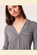 ETAM - חולצת פיג'מה ארוכה WARM DAY אפור - MASHBIR//365