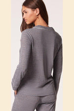 ETAM - חולצת פיג'מה ארוכה WARM DAY אפור - MASHBIR//365