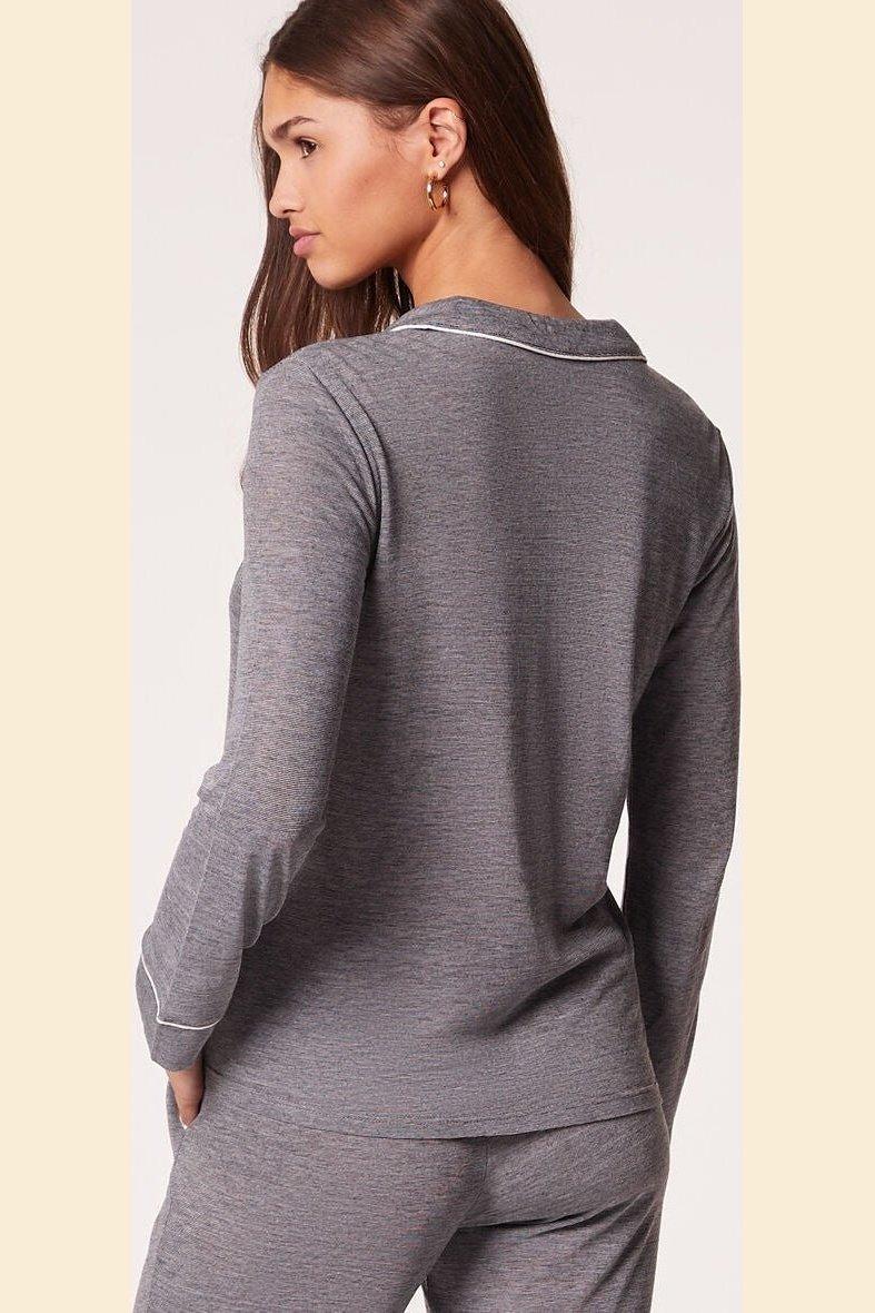 ETAM - חולצת פיג'מה ארוכה WARM DAY אפור - MASHBIR//365