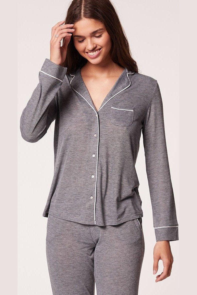 ETAM - חולצת פיג'מה ארוכה WARM DAY אפור - MASHBIR//365