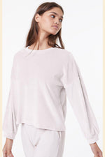 ETAM - חולצת פיג'מה קטיפתית BERTY ורוד בהיר - MASHBIR//365