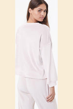 ETAM - חולצת פיג'מה קטיפתית BERTY ורוד בהיר - MASHBIR//365