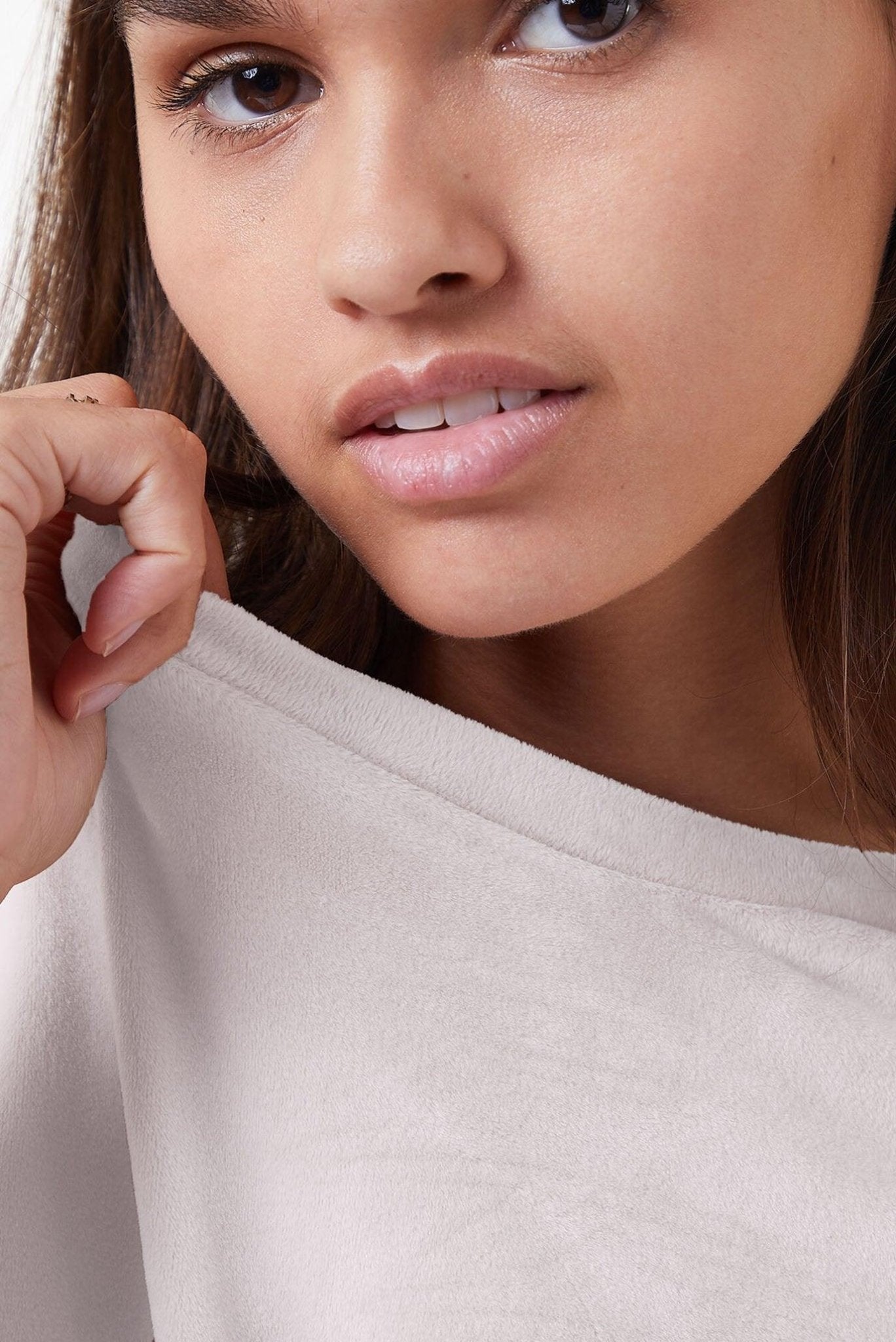 ETAM - חולצת פיג'מה קטיפתית BERTY ורוד בהיר - MASHBIR//365