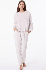 ETAM - חולצת פיג'מה קטיפתית BERTY ורוד בהיר - MASHBIR//365