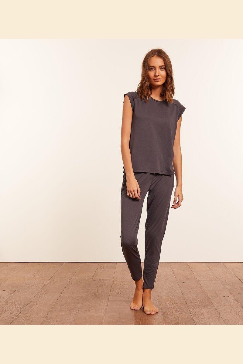 ETAM - חולצת פיג'מה קצרה GAM אפורה - MASHBIR//365