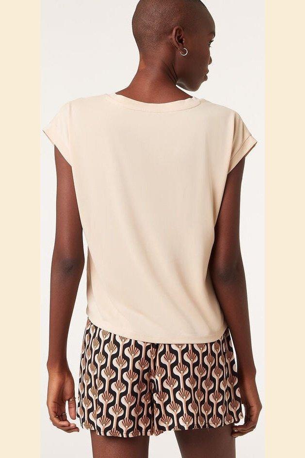 ETAM - חולצת פיג'מה קצרה NAYA קרם - MASHBIR//365