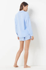 ETAM - חולצת פיג'מה מכופתרת JUSTINE תכלת - MASHBIR//365