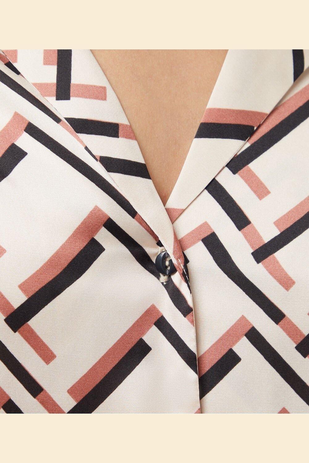 ETAM - חולצת פיג'מה סאטן JENET קרם - MASHBIR//365