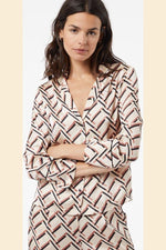 ETAM - חולצת פיג'מה סאטן JENET קרם - MASHBIR//365