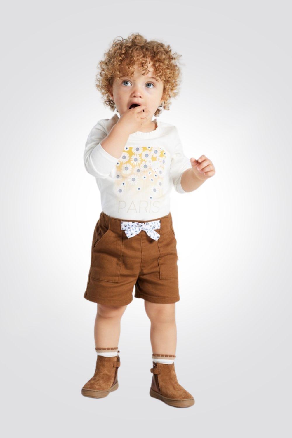 OBAIBI - חולצת פריז עם רקע צהוב מלבני לתינוקות - MASHBIR//365