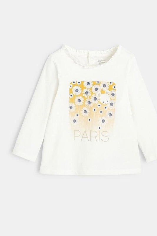 OBAIBI - חולצת פריז עם רקע צהוב מלבני לתינוקות - MASHBIR//365
