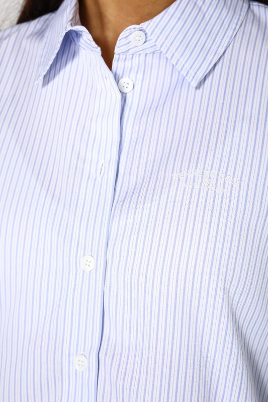KENNETH COLE - חולצת פסים מכופתרת לנשים - MASHBIR//365