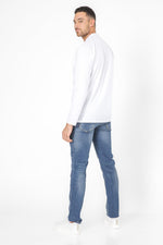 SCORCHER - חולצת פולו ארוכה בצבע לבן - MASHBIR//365